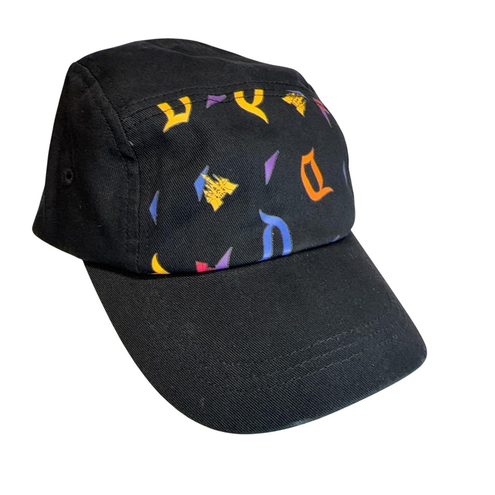 Disneyland Resort Hat Cap Strap Back Mens One Size Black 5‎ Panel Multicolor